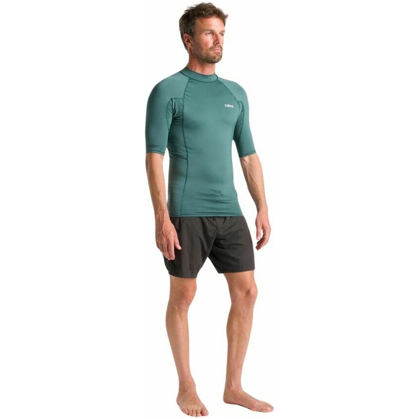 2026 C-Skins Hommes NuWave UV Basics Gilet Lycra à Manches Courtes C-NLYSSMC - Dark Sage